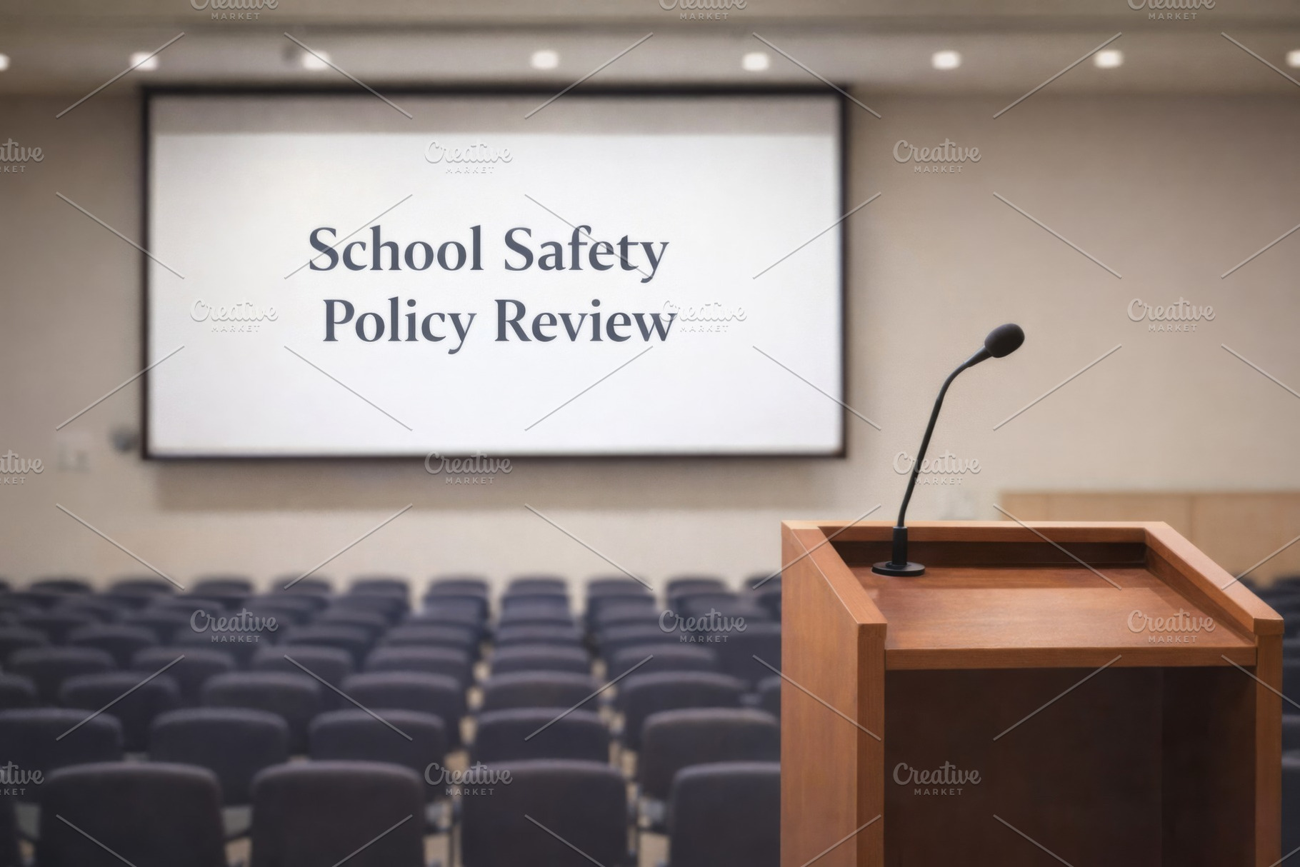 School safety policy review in empty, a Photo by Dvoevnore photos