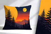 Moon Light Pines Poster, a Decorative Illustration by Sharon Schwalbe (Thumbnail 2 of 3)