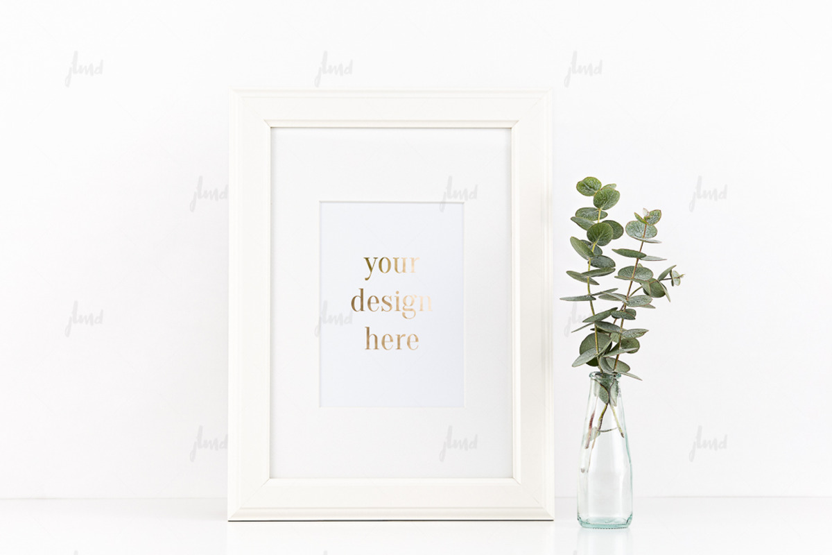 Styled Stock White Frame Mockup ♥, a Print Template by JustLikeMyDesktop