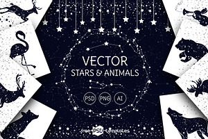 Vector Stars And Animals