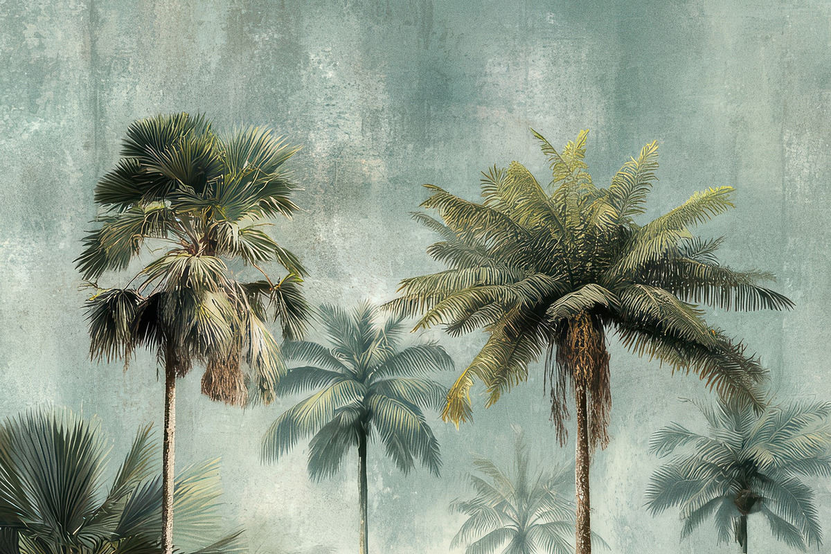 Vintage Tropical Jungle Wallpaper, a Decorative Illustration by Virgo Studio
