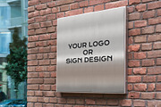 Logo Mockup Wall Mount Sign Entrance, a Product Mockup by PrintPixel (Thumbnail 2 of 4)