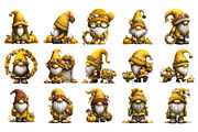 Autumn Gnome PNG Clipart Bundle, a Seasonal Illustration by Nicolle's Colorful Art (Thumbnail 5 of 6)
