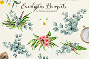 Eucalyptus Collection+Letter, a Decorative Illustration by Astarte_design (Thumbnail 4 of 11)