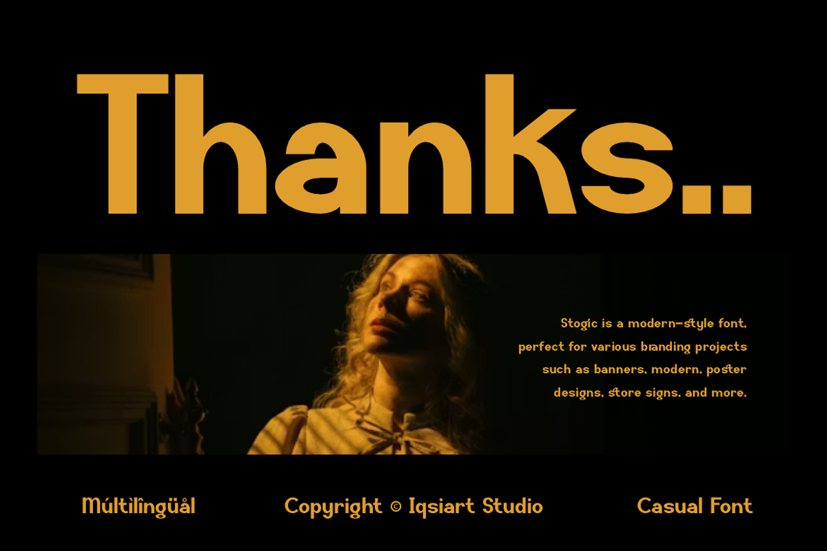 Stogic - Modern Stylish Font, a Sans Serif Font by Iqsiart Studio (Photo 13 of 13)
