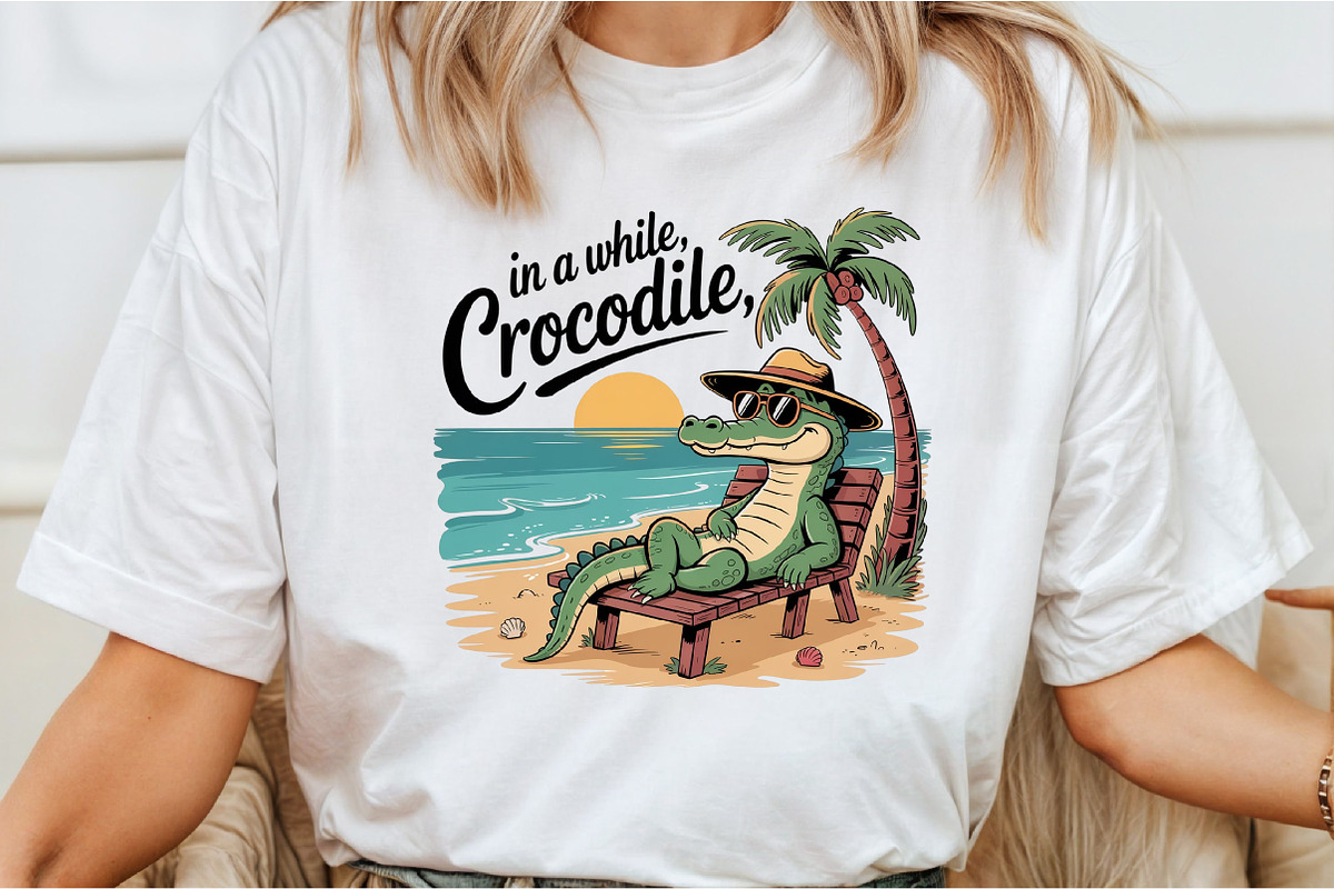 In a While Crocodile Sublimation PNG, an Illustration by Libby Wishes (Photo 4 of 6)