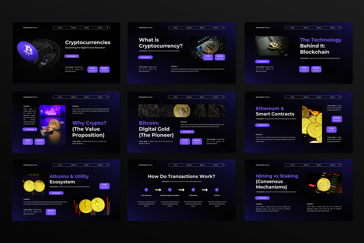 Cryptocurrencies - Keynote Template, a Presentation Template by Iqsiart Studio (Photo 2 of 3)