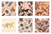 Pink and Gold Leopard Digital Paper, an Illustration by CreationArt (Thumbnail 2 of 5)