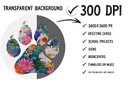 Floral Dog Paw Prints Clipart, a Seasonal Illustration by Craft Nest (Thumbnail 2 of 6)