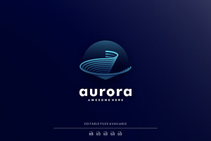 Aurora Line Art Logo