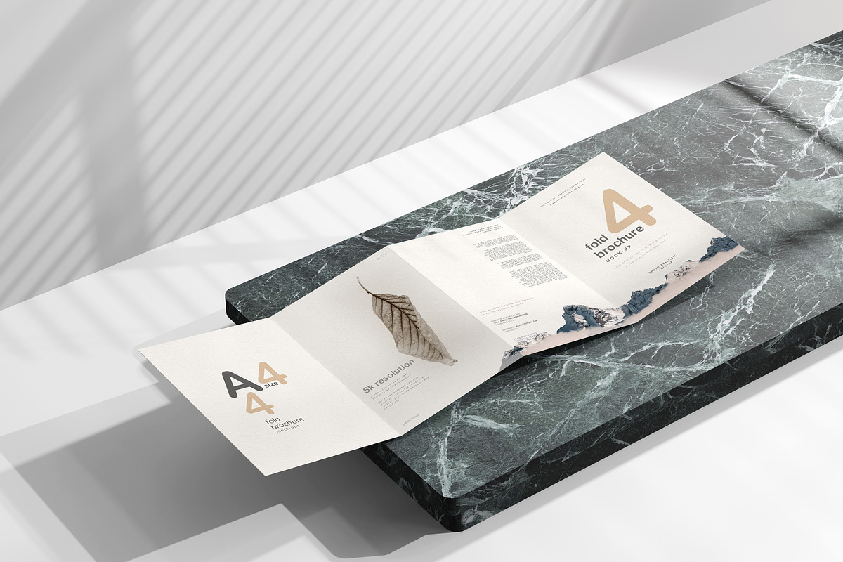 A4 Size Four Fold Brochure Mockup, a Print Template by pmvch (Photo 19 of 20)