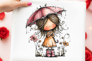 Whimsical Rainy Day Kids Clipart, an Illustration by Digital Artistic99 (Thumbnail 5 of 11)