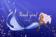 Adorable mermaid collection, an Illustration by Fantom Fifi Art (Thumbnail 7 of 7)