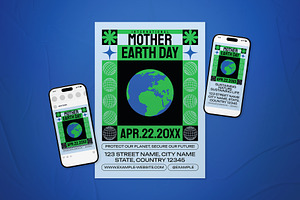 Green Mother Earth Day Flyer, a Flyer Template by The Good Store