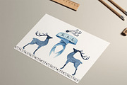 Fa-la-la Indigo Christmas Set, an Illustration by Watercolor Nomads (Thumbnail 3 of 3)
