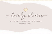 Lovely Stories Stylish Pretty Script, a Script Font by Mila Garret (Thumbnail 1 of 8)