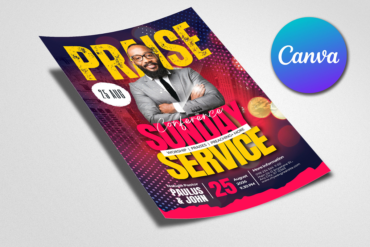 Miracle Friday Church Service Flyer, a Flyer Template by Psd Templates (Photo 2 of 2)