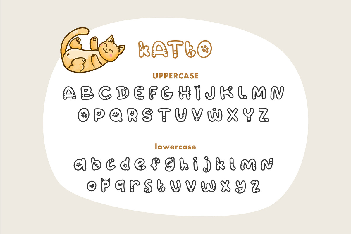 Kitto Katto Cat Theme Font, a Font by Helotype (Photo 3 of 7)