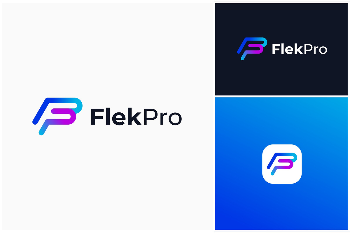 Letter FP Colorful Gradient Logo, a Branding & Logo Template by ika trisiana (Photo 2 of 2)
