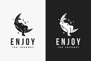 Astronaut Enjoying The Journey Logo