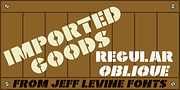 Imported Goods JNL, a Sans Serif Font by Jeff Levine Fonts (Thumbnail 1 of 5)