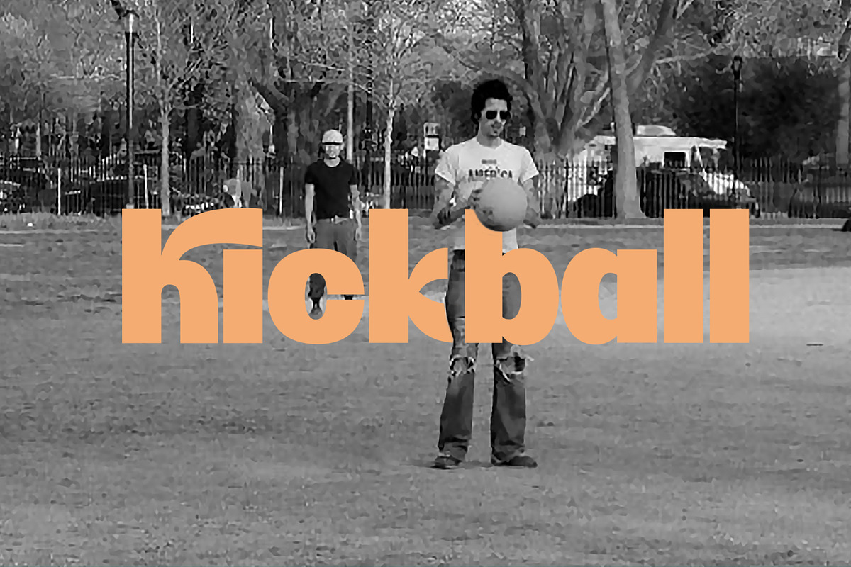 Kickball — Pseudo-Childish Sans, a Sans Serif Font by Mikey Weeks (Photo 2 of 4)