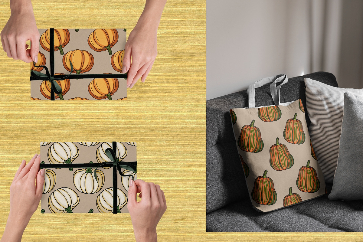 Autumn Harvest: Pumpkin & Squash, a Pattern Graphic by Elatedowl (Photo 10 of 13)