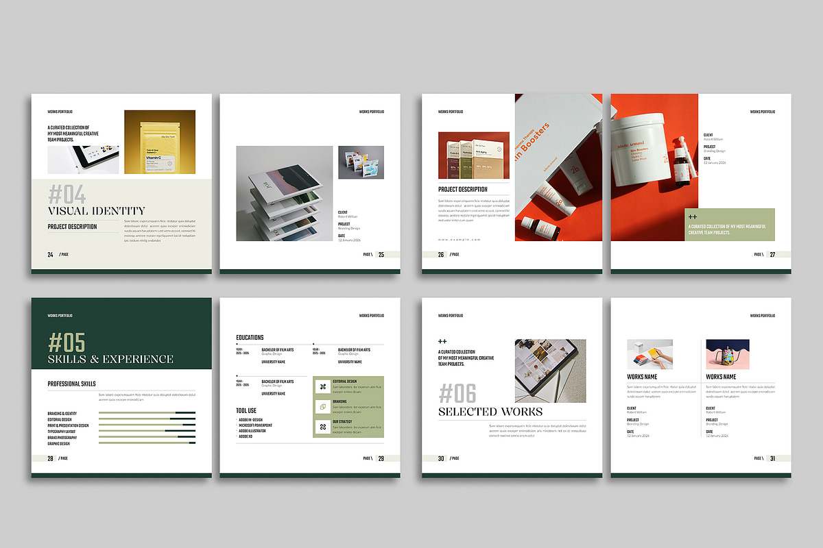 Works | Square Portfolio Template, a Brochure Template by Spark_Creative (Photo 15 of 15)