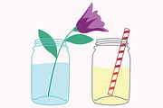 Mason Jars Clipart Vector Set, a Food Illustration by Digital Sugar (Thumbnail 3 of 3)