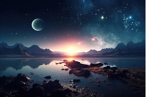 shot of a beautiful planet and the, a Nature Photo by Sergey Kotenev