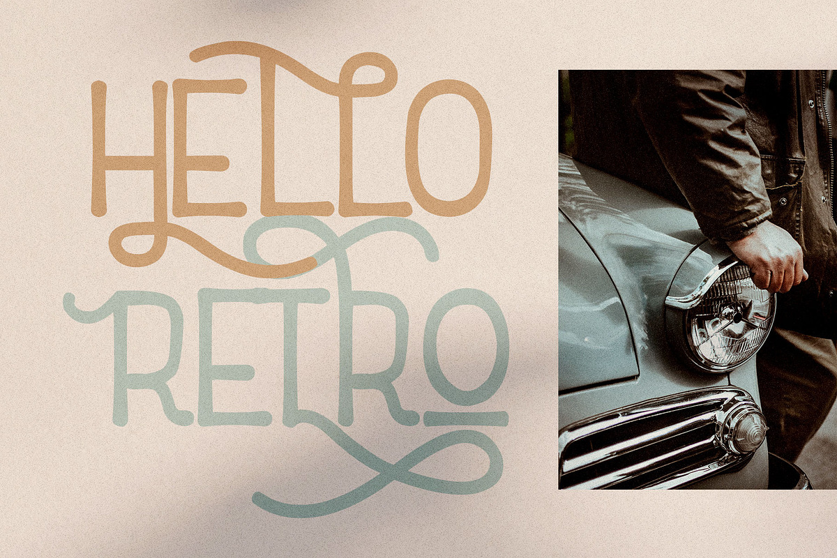 Woodend Retro Font Typeface preview 3