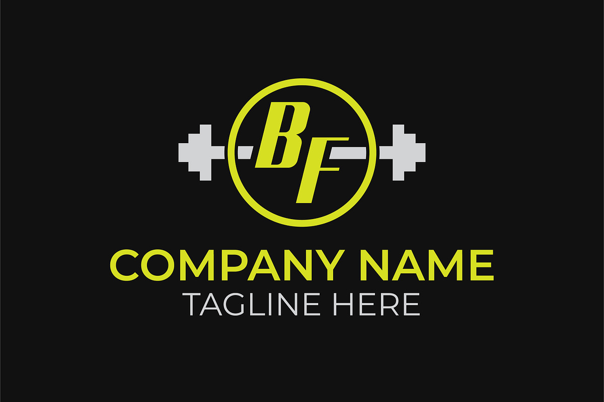 BF lettermark fitness logo, a Branding & Logo Template by Ahmad Designs