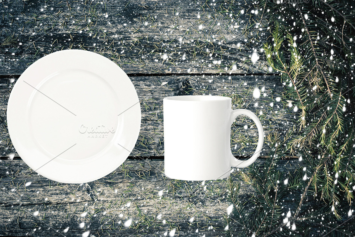 Christmas bundle Winter Mockups, a Cups & Container Mockup by VetalStock (Photo 3 of 6)