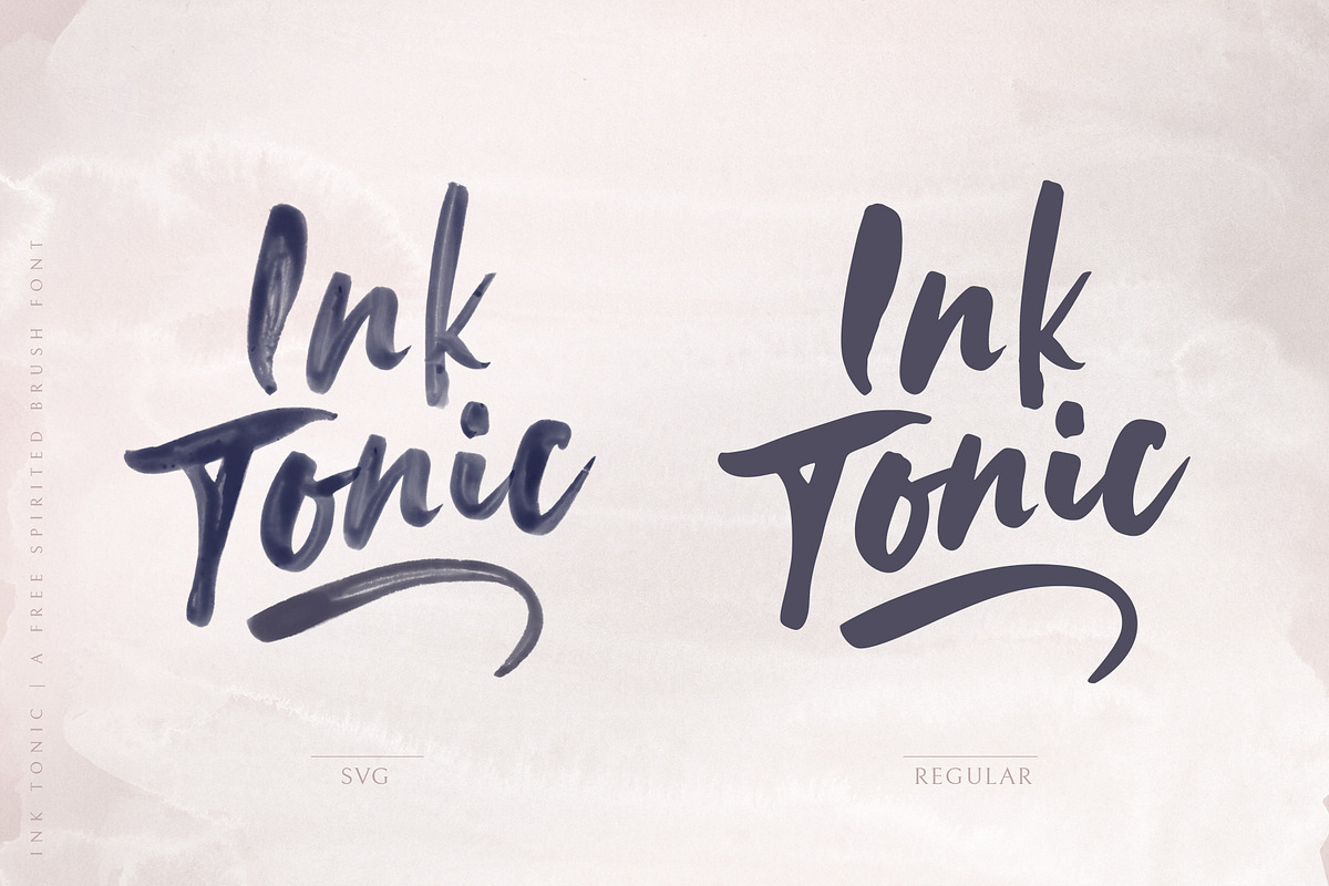 Ink Tonic | A SVG Brush Font, a Script Font by Ayca Atalay (Photo 13 of 21)