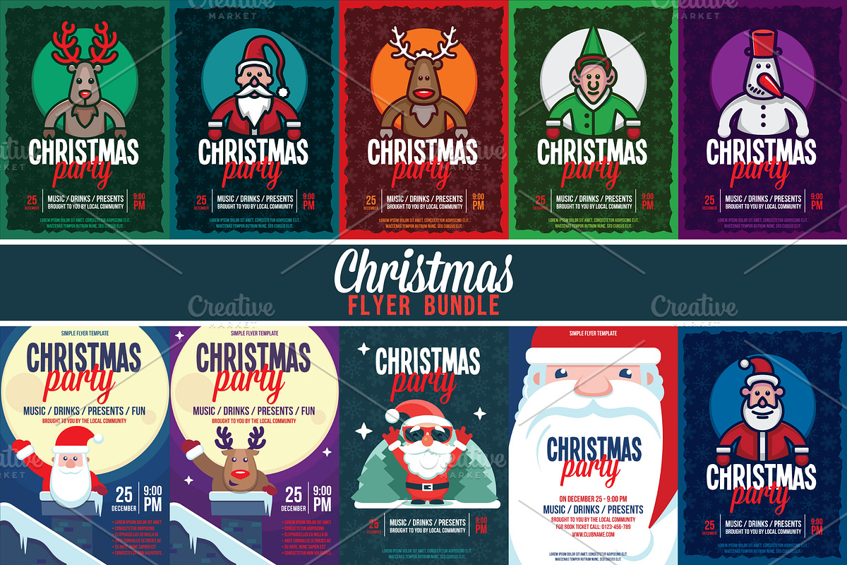 Christmas Flyer Bundle, a Flyer Template by Scredeck (Photo 1 of 11)