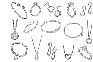 Jewelry Handdrawn Collection