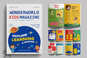 Childrens Magazine Template, a Magazine Template by MightyDesign
