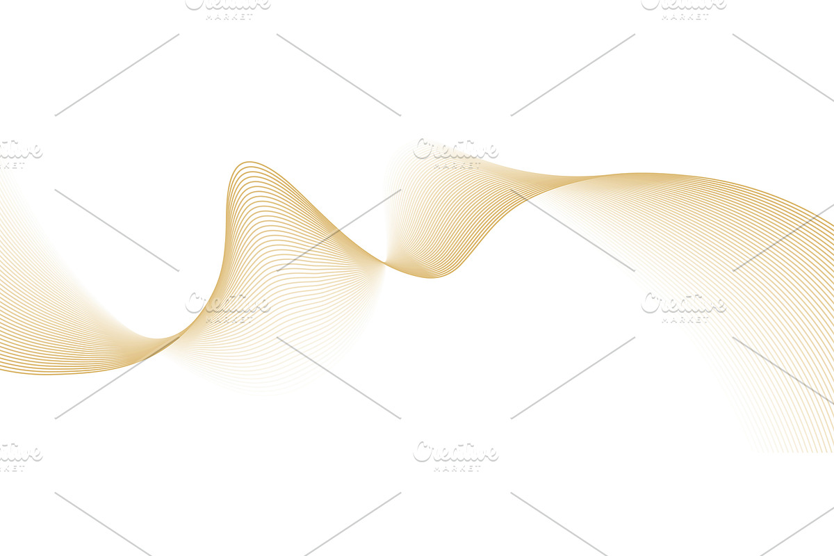 Golden line waves background, a Decorative Illustration by Vector Tradition (Photo 3 of 3)