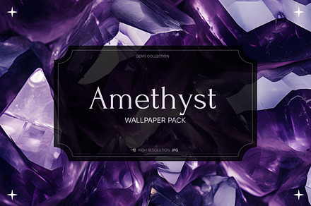 Amethyst gemstone wallpaper pack