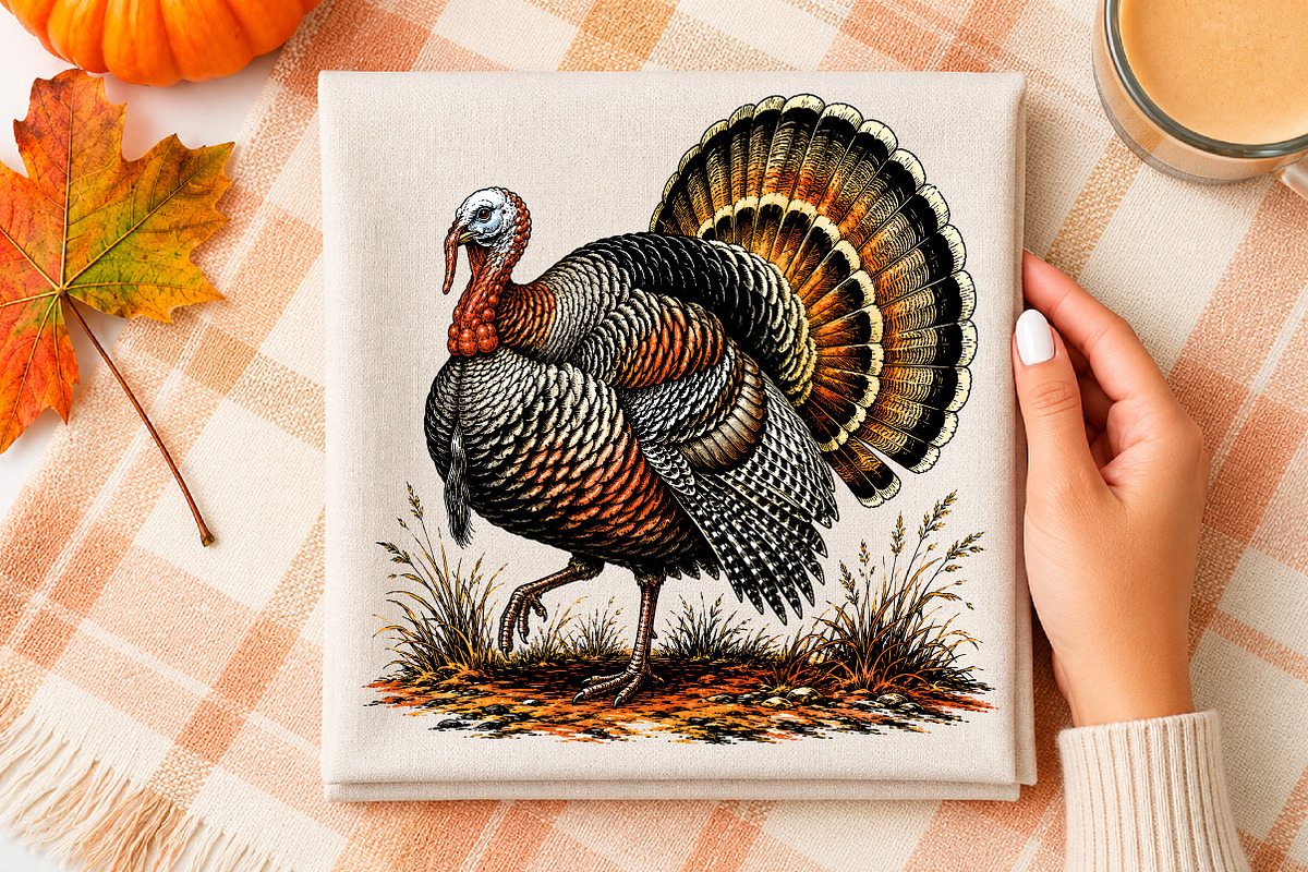 Thanksgiving Turkey Sublimation, a Seasonal Illustration by Libby Wishes (Photo 4 of 4)