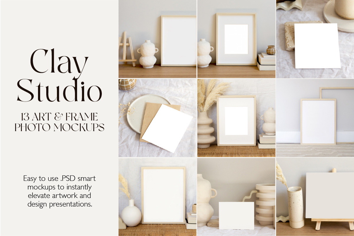 Studio Paper & Frame Mockup Bundle, a Print Template by Leigh the Studio (Photo 1 of 11)