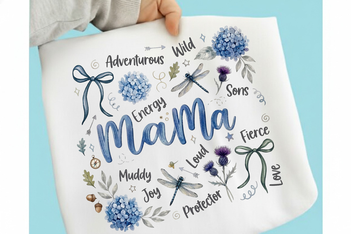 Botanical Coquette Mother's Day PNG, an Illustration by designcity5 (Photo 1 of 4)