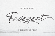 Fadegent - Signature Font
