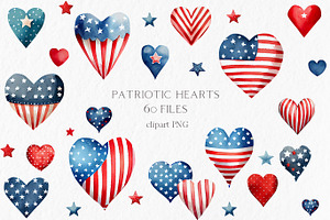 American Flag Heart Clipart