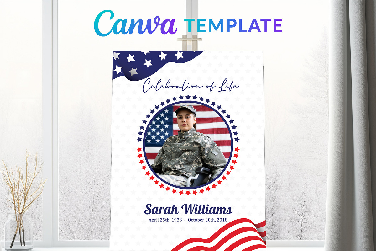 Funeral Photo Sign | Funeral Welcome, a Poster Template by Designscozy (Photo 6 of 6)