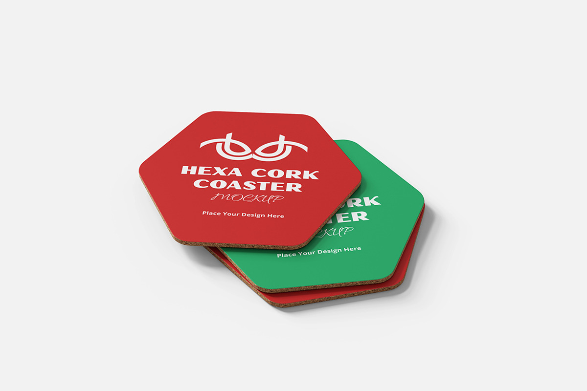 Hexa Cork Coaster Mockup, a Product Mockup by MrLetters (Photo 4 of 5)