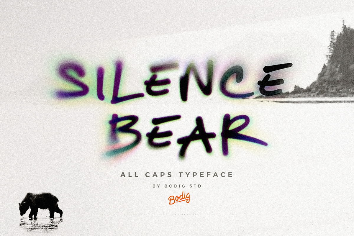 Silence Bear Font, a Font by BodigStd (Photo 1 of 9)