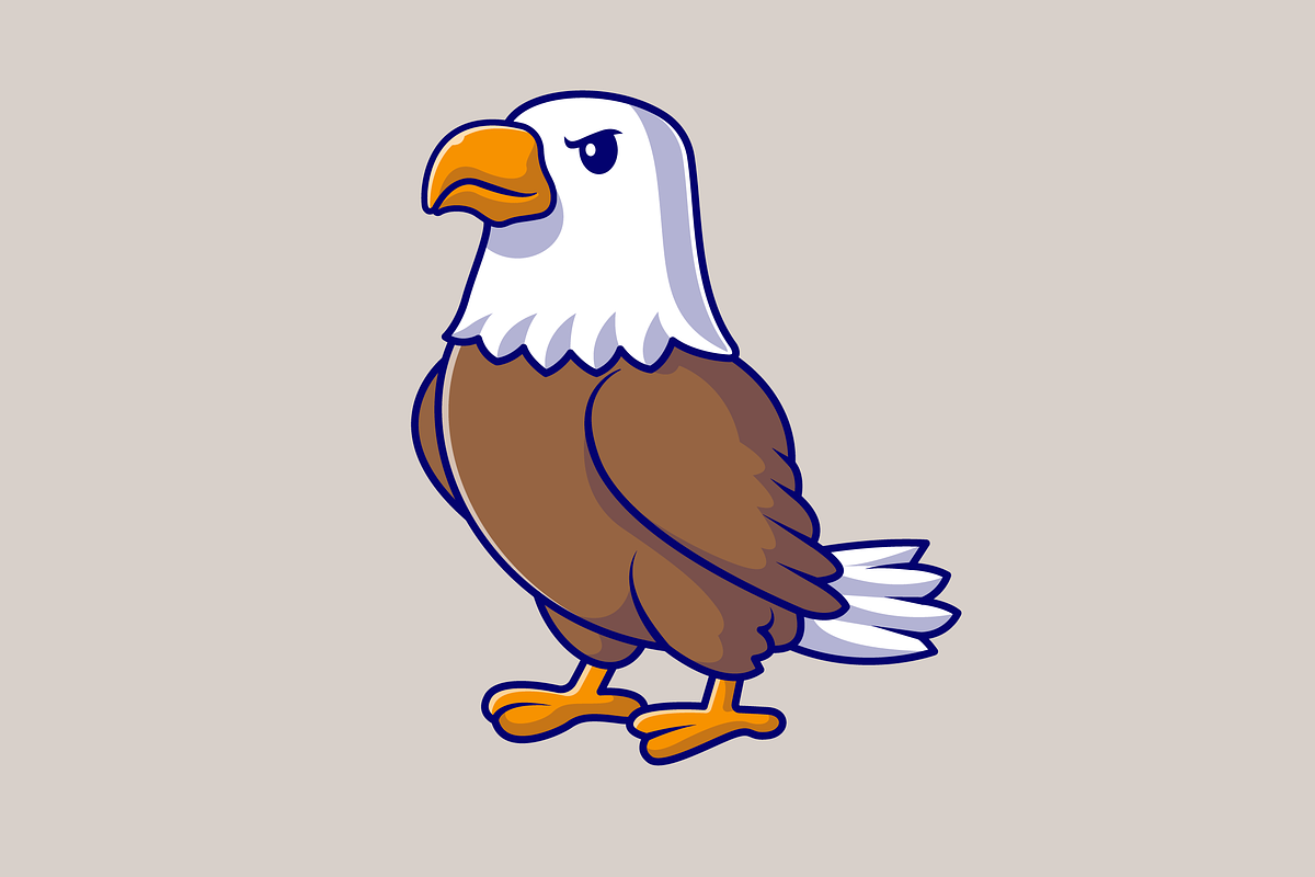 Cute Eagle Bird Cartoon, an Animal Illustration by Catalyst Labs (Photo 2 of 3)