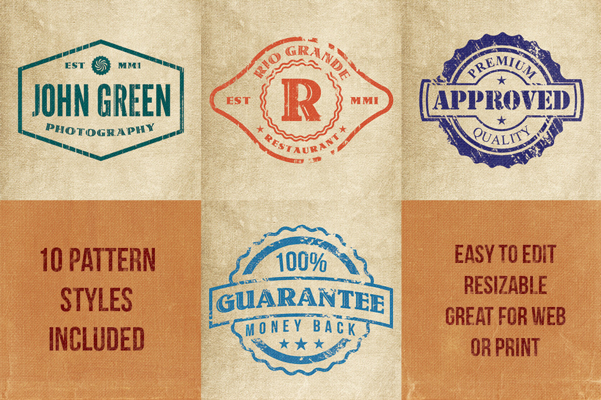 10 Vintage Badge Templates preview 3