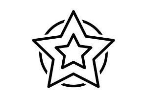 Star celestial body black icon, an Outline Icon by Creative priyanka